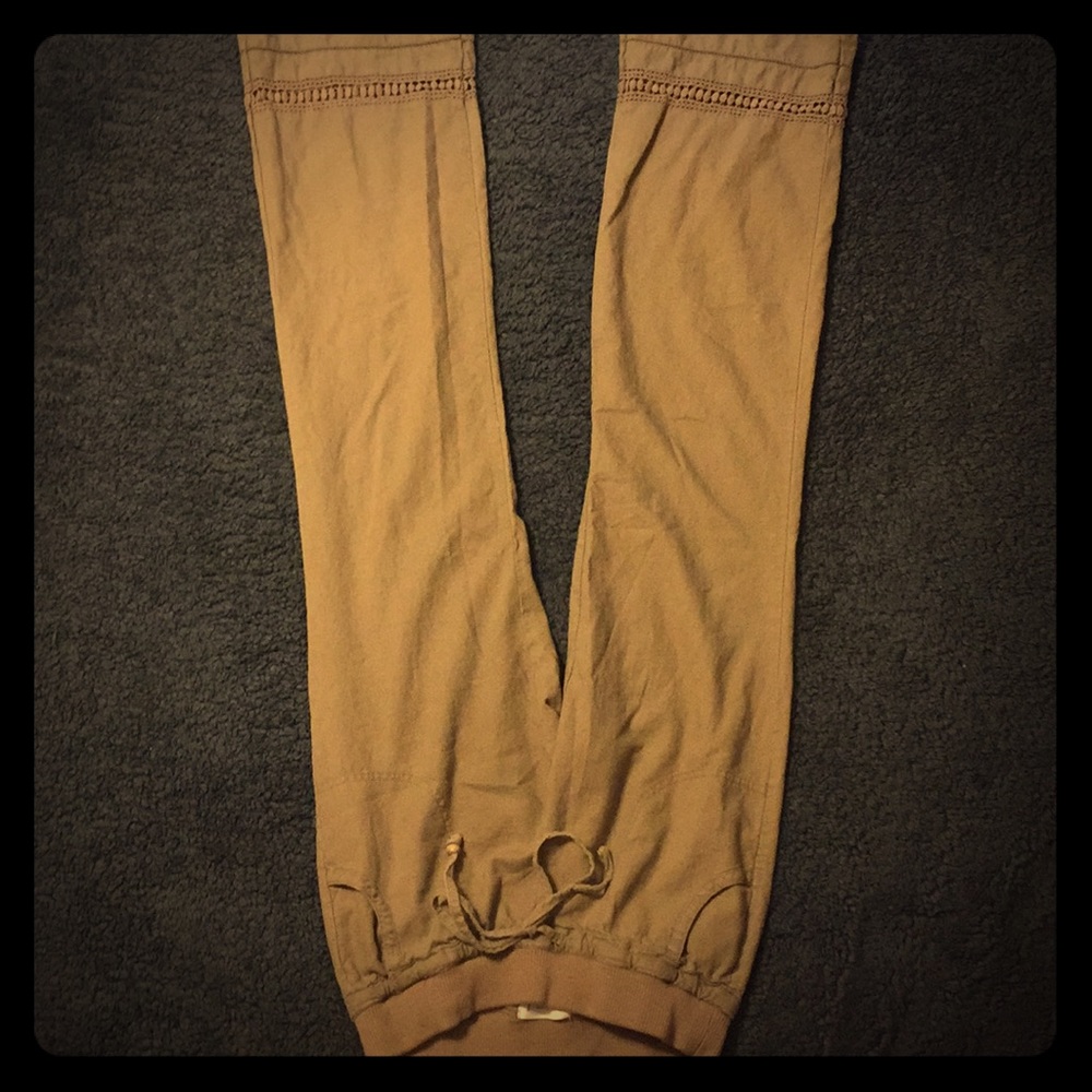 Linen khaki pants